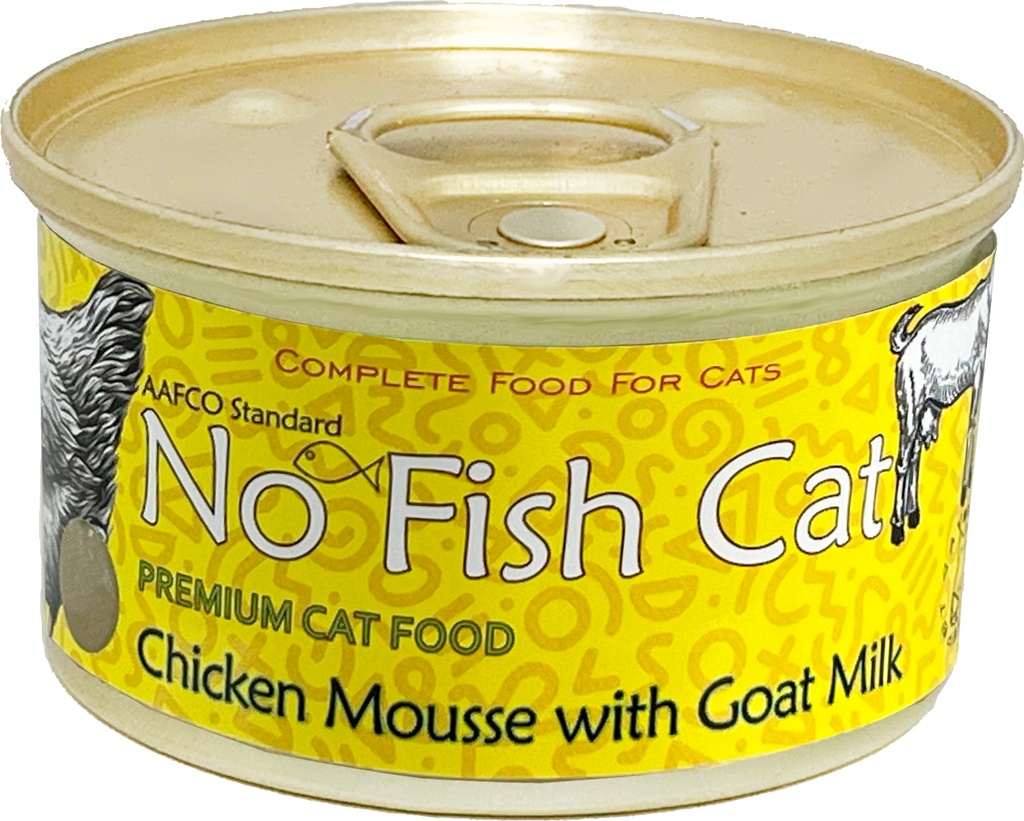 NO FISH CAT Grain-Free Chicken Mousse with Goat Milk Canned Cat Food 85g