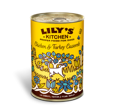 Lily's Kitchen 無穀物 雞肉火雞鍋 天然犬用主食罐 狗糧 400g 