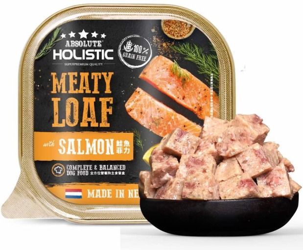 Absolute Holistic 全方位營養無穀物 厚切鮭魚菲力 狗主食餐盒 狗罐頭100g 
