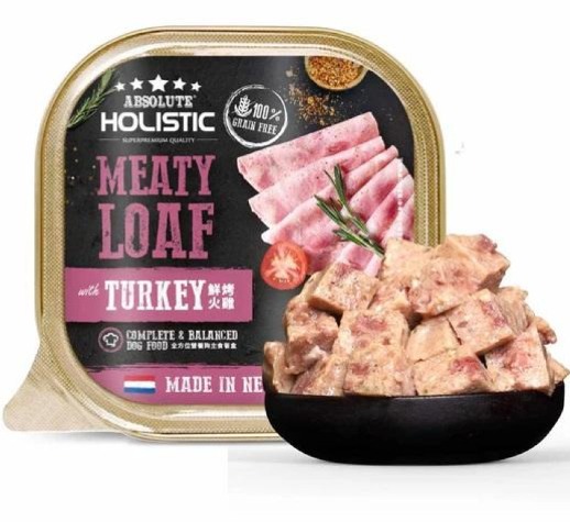 Absolute Holistic 全方位營養無穀物 鮮烤火雞 狗主食餐盒 狗罐頭100g 