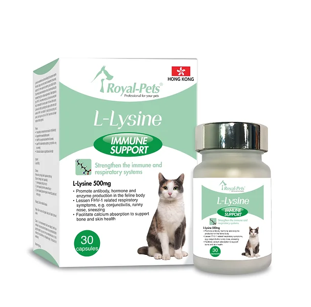 Royal Pets L-lysine Immune Support Supplement for Cats 30 Capsules