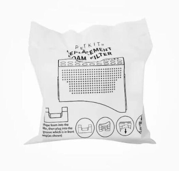 PETKIT 2代⽔泵濾棉替換裝 Eversweet 1代, 2代適⽤ 4⽚裝