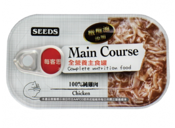 SEEDS Main Course 100%純雞肉 全營養主食貓糧 貓罐頭115g 