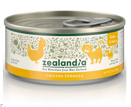 Zealandia Chicken Mousse Pate Canned Cat Food For Kittens & Mama 90g