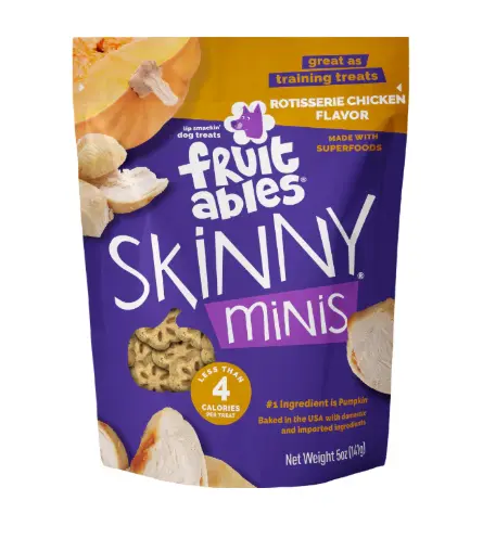 Fruitables Skinny Minis Rotisserie Chicken Flavor Dog Treats低卡烤雞味 軟小曲奇 狗小食 5oz