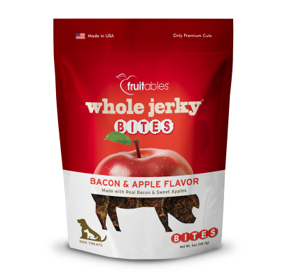 Fruitables Whole Jerky Bites 煙肉加蘋果片 狗小食 5oz