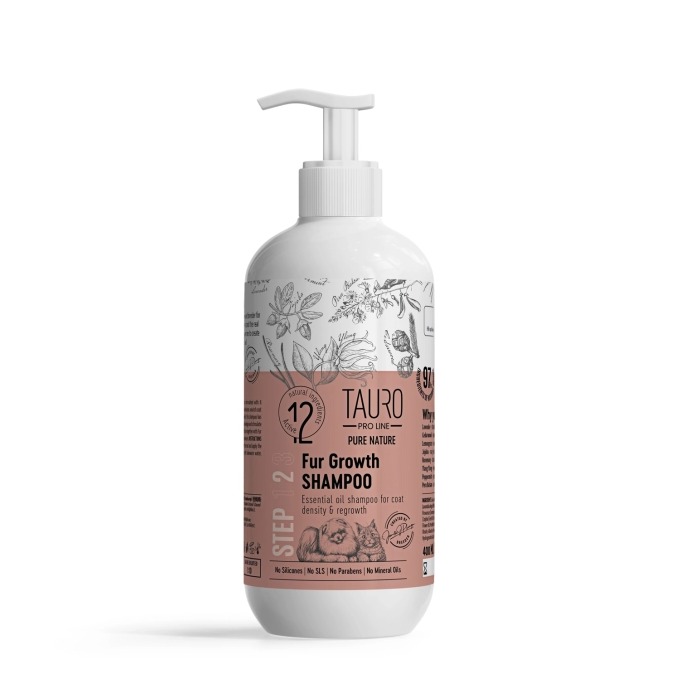 TAURO PRO LINE Pure Nature Step 2 毛髮生長洗髮水 (增加毛髮密度及毛髮再生) 400ml (貓犬適用)
