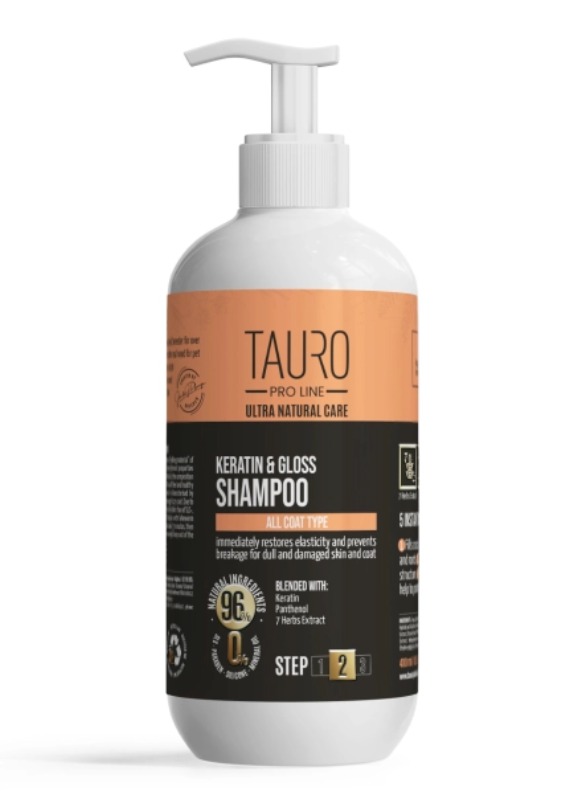 TAURO PRO LINE Ultra Natural Care Step 2 角蛋白亮澤洗毛水 1L(貓狗適用)