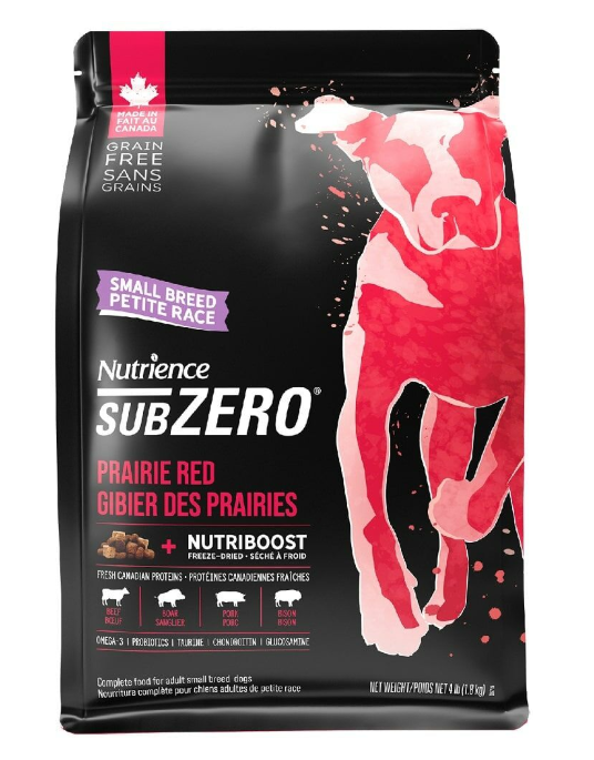 Nutrience Subzero Small Breed Beef Prairie Red Dog food 10lb #D6720