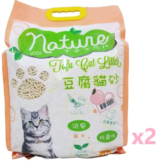 (Twin Pack) Nature Natural Peach Flavor Tofu Cat Litter 17.5L x 2