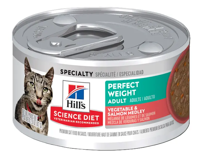 Hill's Science Diet Adult 1-6 Perfect Weight Vegetable & Salmon Medley Cat Food 2.9oz