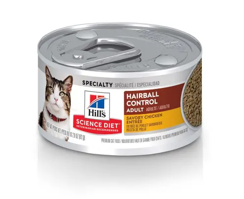 Hill's Science Diet Adult Hairball Control Savory Chicken Entrée Canned Cat Food 2.9 oz