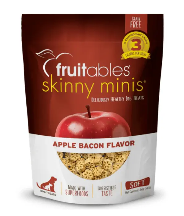 Fruitables Chewy Skinny Minis Apple Bacon Dog Treats 煙肉蘋果味 軟小曲奇 狗小食 5oz