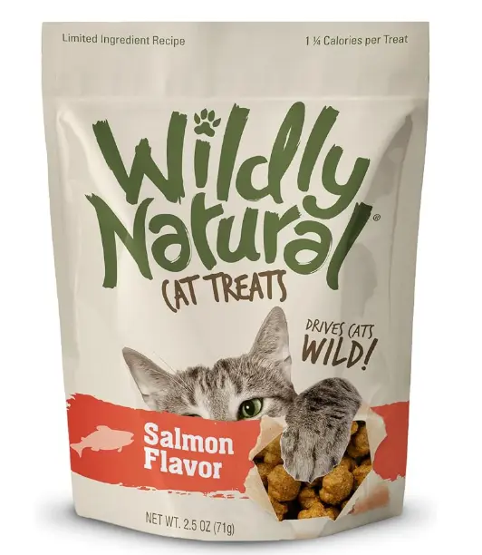 Wildly Natural Salmon Flavor Cat Treats 天然三文魚脆粒 貓小食 貓零食 2.5oz