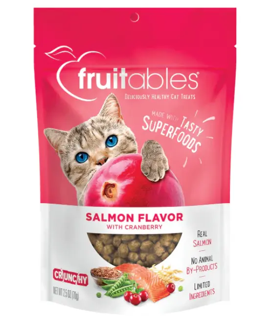 Fruitables Salmon Flavor With Cranberry Cat Treats 無添加 三文魚蔓越莓脆粒 貓小食 貓零食 2.5 oz