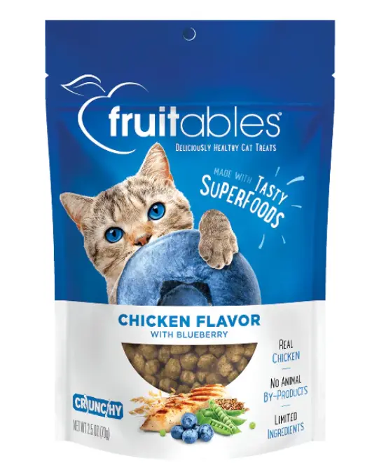 Fruitables Chicken Flavor With Blueberry Cat Treats 無添加 雞肉藍莓脆粒 貓小食 貓零食 2.5oz