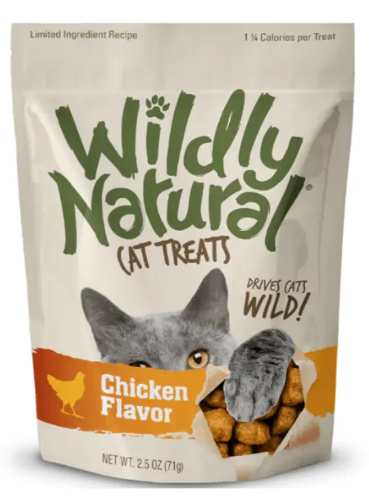 Wildly Natural Chicken Flavor Cat Treats 2.5oz