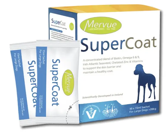 Mervue SuperCoat Hair & Skin Supplement For >20kg Dogs 15ml*30