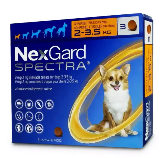 NexGard SPECTRA 驅蟲 咀嚼片(2 - 3.5公斤的骰犬用)