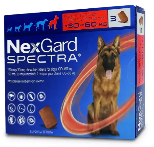 NexGard SPECTRA 驅蟲 咀嚼片(>30 - 60公斤的巨型犬用)