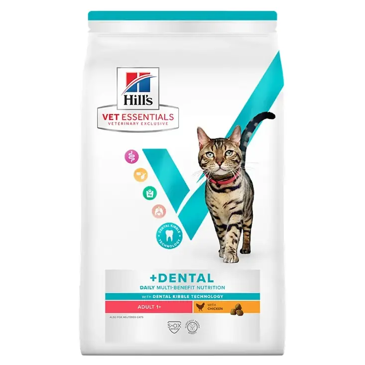 Hills Vet Essentials Feline Adult DENTAL 成貓1+ 獸醫保健 潔齒 貓乾糧 1.5kg