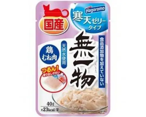 (1 Pack) Hagoromo Muichimono Agar Jelly Chicken Flavor Pouch Cat Food 40g (Purple)