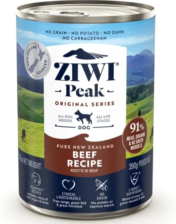 Ziwipeak - Beef Recipe Canned Dog Food 390g x6