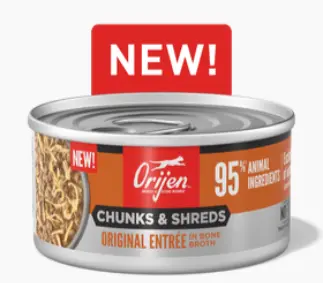 Orijen Original Chunks & Shreds Original Entrée Complete Canned Cat Food 85g