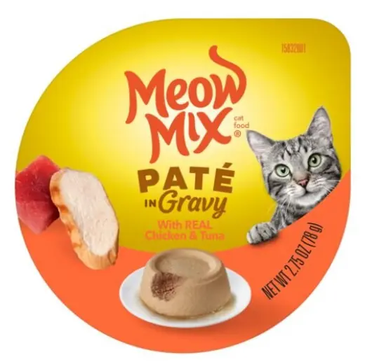 Meow Mix 免治雞肉+吞拿魚味 杯裝主食濕糧 貓糧 78g