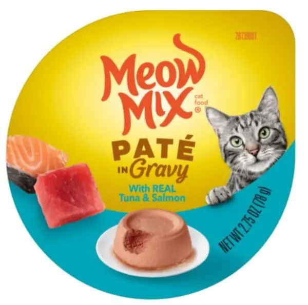 Meow Mix Pate In Salmon & Tuna Flavor Cupped Cat Food 78g