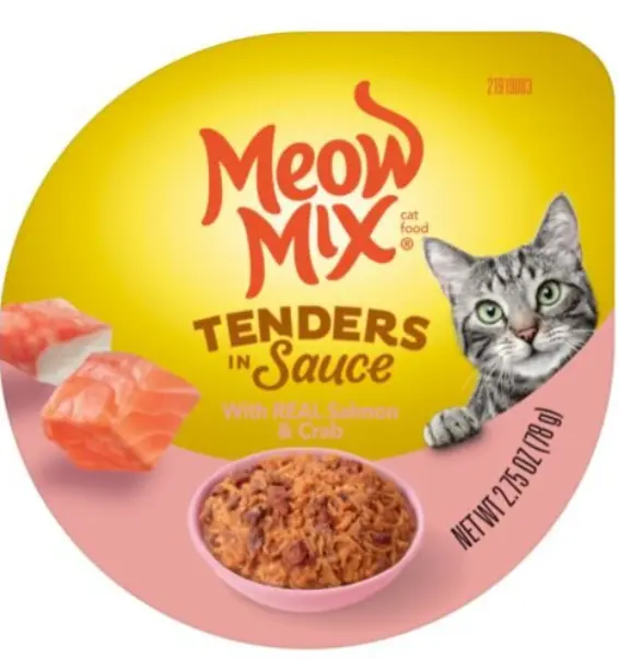 Meow Mix 三文魚+蟹肉塊味 杯裝主食濕糧 貓糧 78g