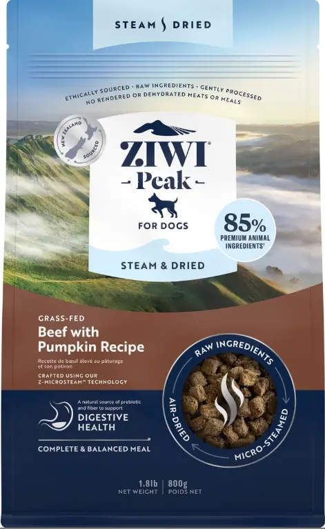 Ziwi Peak 微蒸風乾 草飼牛肉 配南瓜食譜 狗糧 800g