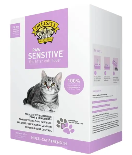 Dr. Elseys 艾思醫生 PAW SENSITIVE  敏感呵護 凝結貓砂 20lb (紙盒裝)