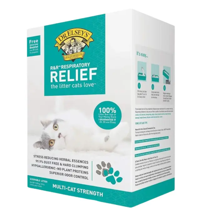 Dr.Elsey's 艾思醫生 R&R RESPIRATORY RELIEF 呼吸道倍護 凝結貓砂 20lb (紙盒裝)