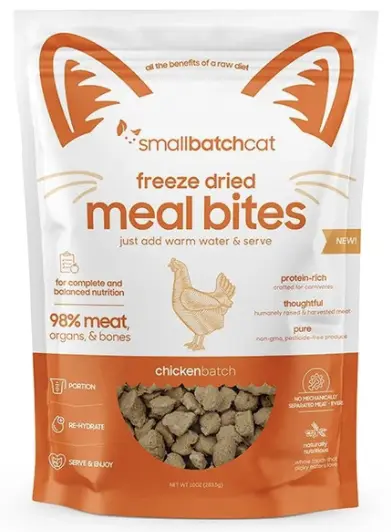 Smallbatch Freeze Dried Meal Bites Chicken for Cat 10oz