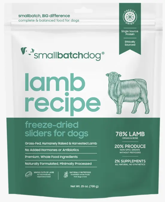 Smallbatch Lamb Freeze Dried Dog Food 25oz