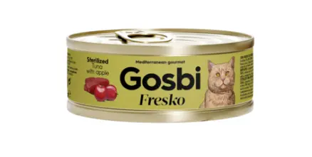 Gosbi Fresko Sterilized Tuna With Apple Recipe Canned Cat Food 70g