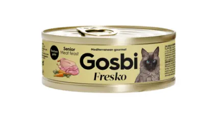Gosbi Fresko Senior Meat Feast Recipe Canned Cat Food 70g