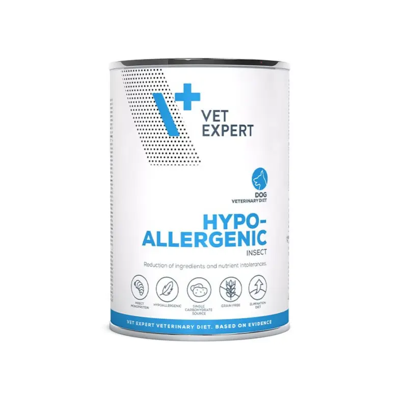 Vet Expert V+ Prescription Diet Hypoallergenic (Insect Protein) Canned Dog Food 400g *6