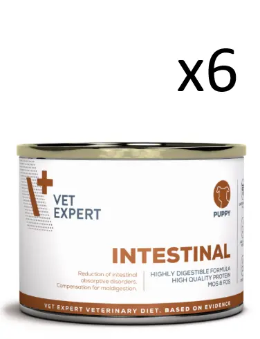 Vet Expert V+ Intestinal Puppy Wet Food 200g *6
