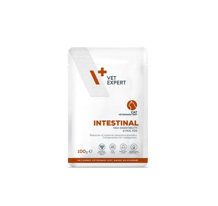 Vet Expert V+ Prescription Diet Intestinal Cat Pouch 100g*12