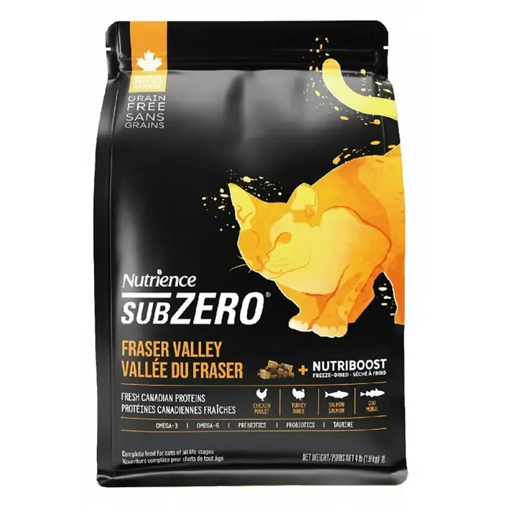 Nutrience Subzero 凍乾鮮雞肉 無穀物 雞、火雞、海魚 全貓配方 10lb