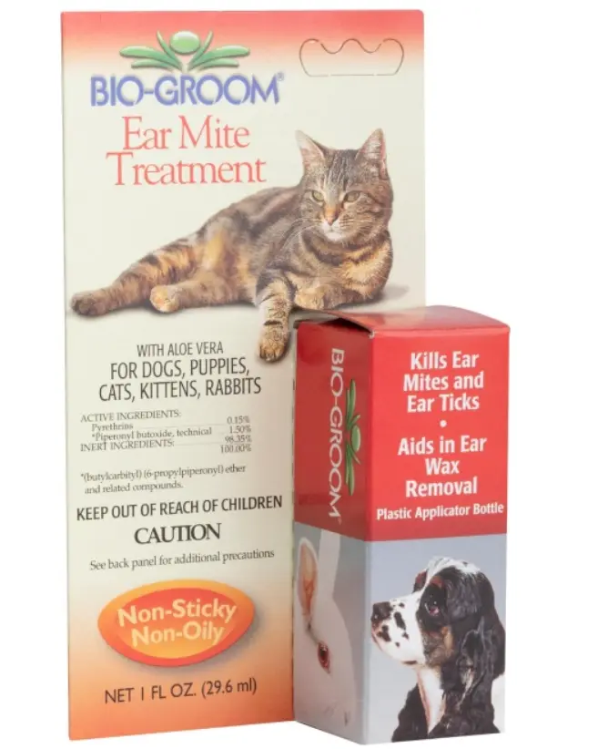 Bio-Groom Ear Mite Treatment for Cats & Dogs & Rabbits 1oz