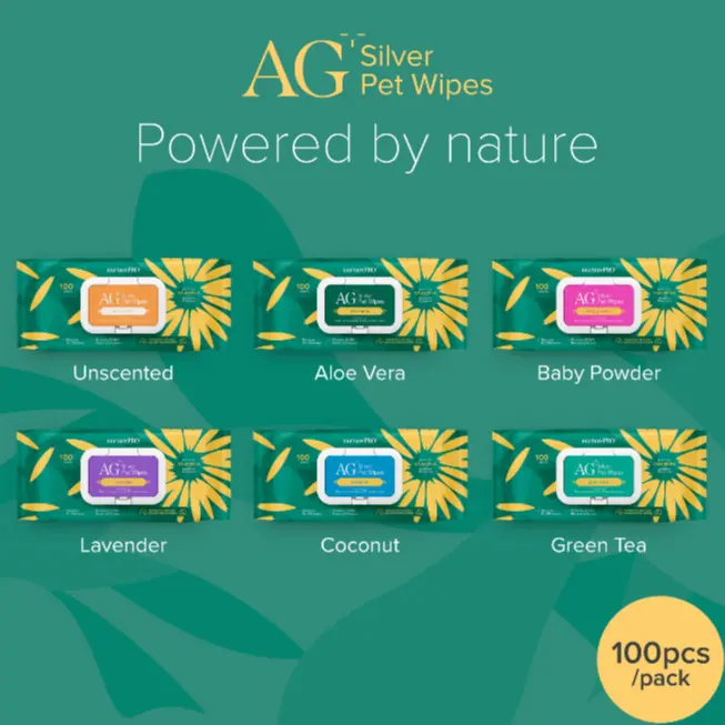 AG Silver Pet Wipes(Aloe Vera) 10 sheets