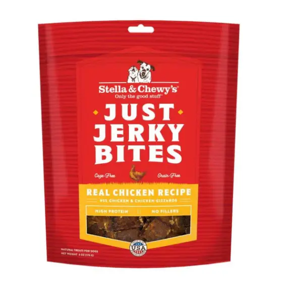 Stella & Chewys Just Jerky Bites Real Chicken Recipe for Dogs 6oz