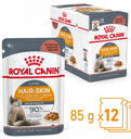Royal Canin Intense Hair & Skin Thin Slices In Gravy Pouch for Adult Cats 85g x12