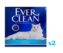 (孖裝優惠) Ever Clean - 雙重活性碳低過敏貓砂 25lb x2 (藍)