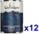 CANAGAN 三文魚及鯡魚配方狗罐頭400G (12罐)